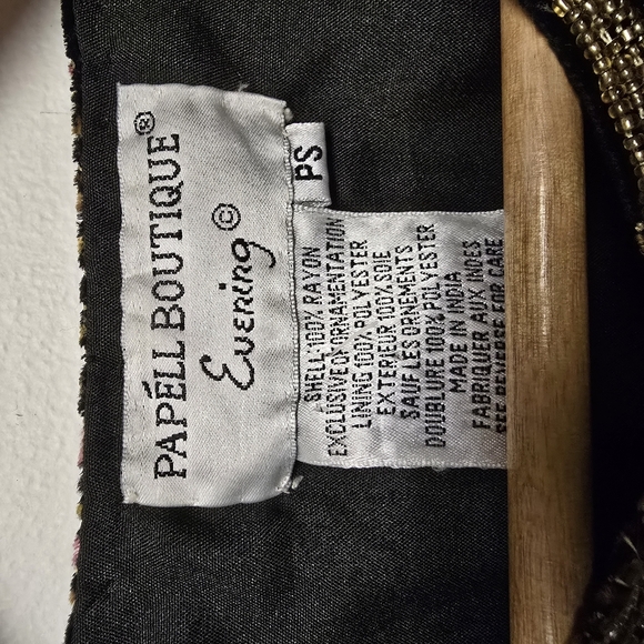 Papell Boutique Floral Embroidered Blazer - Black and Gold - Picture 8 of 14